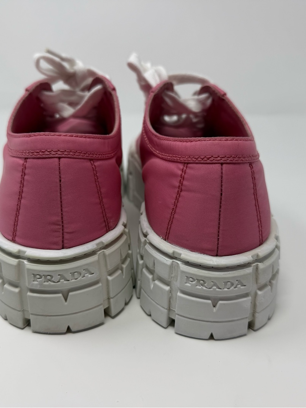 Prada Hot Pink Platform Lace-Up Sneakers - Picture 15 of 16